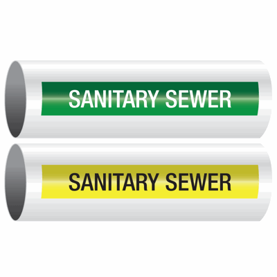 Opti-Code® Self-Adhesive Pipe Markers - Sanitary Sewer
