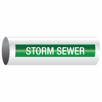 Opti-Code® Self-Adhesive Pipe Markers - Storm Sewer