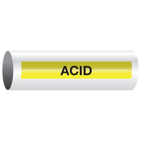 Opti-Code® Self-Adhesive Pipe Markers - Acid
