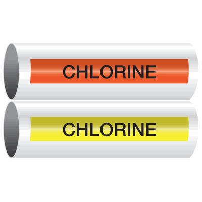 Opti-Code® Self-Adhesive Pipe Markers - Chlorine