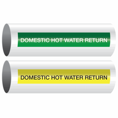 Opti-Code® Self-Adhesive Pipe Markers - Domestic Hot Water Return