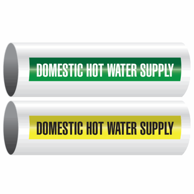 Opti-Code® Self-Adhesive Pipe Markers - Domestic Hot Water Supply