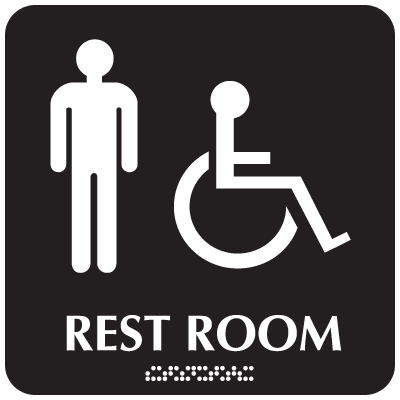 Optima ADA Men Handicapped Access Restroom Signs