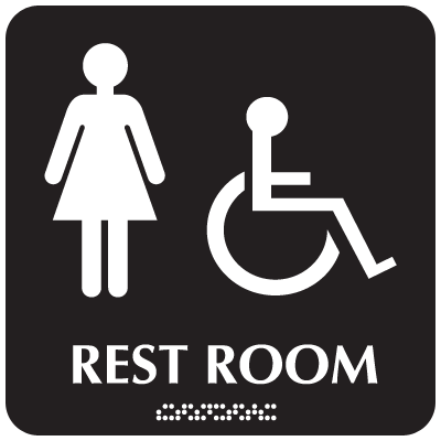Women's Handicapped Access Restroom Signs
