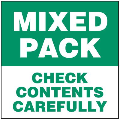 Mixed Pack Package Handling Label