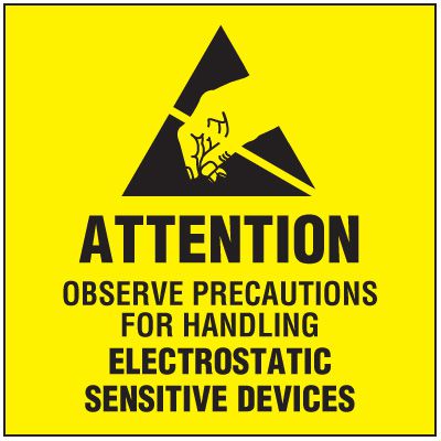 Electrostatic Sensitive Devices Package Handling Label