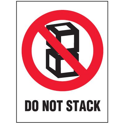 Do Not Stack Package Handling Label