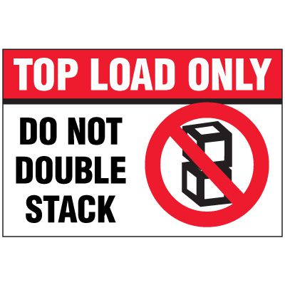 Top Load Only Package Handling Label