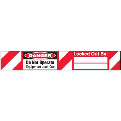 Do Not Operate Padlock Equipment Lock-Out Label