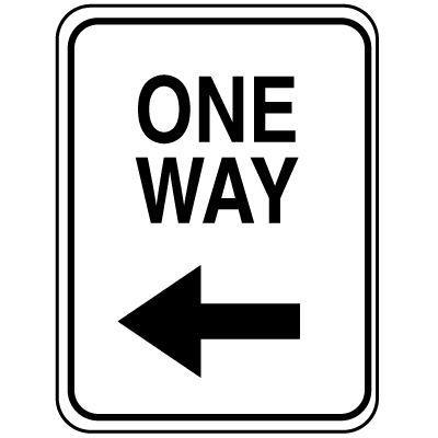 Parking Lot Signs - One Way