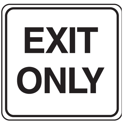 Parking Lot Signs - Exit Only