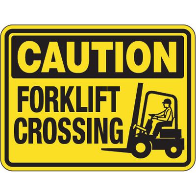 Pavement Message Signs - Caution Forklift Crossing