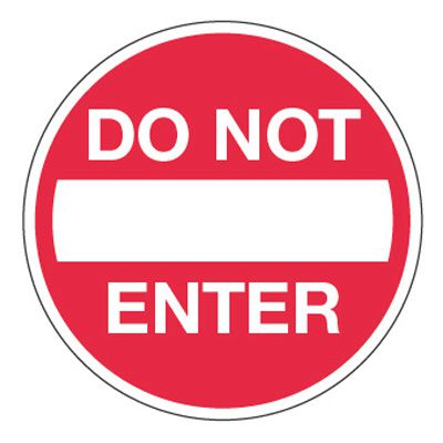 Pavement Message Signs - Do Not Enter