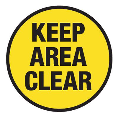 Pavement Message Signs - Keep Area Clear