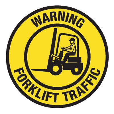 Pavement Message Signs - Warning Forklift Traffic