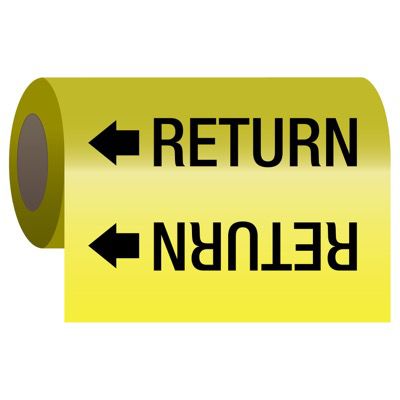 Self-Adhesive Pipe Markers-On-A-Roll - Return