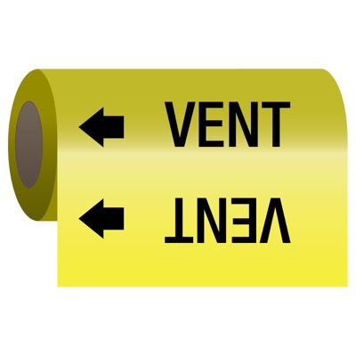 Self-Adhesive Pipe Markers-On-A-Roll - Vent