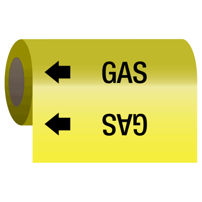 Self-Adhesive Pipe Markers-On-A-Roll - Gas