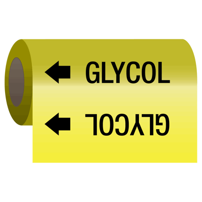 Self-Adhesive Pipe Markers-On-A-Roll - Glycol