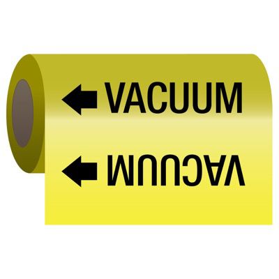 Self-Adhesive Pipe Markers-On-A-Roll - Vacuum