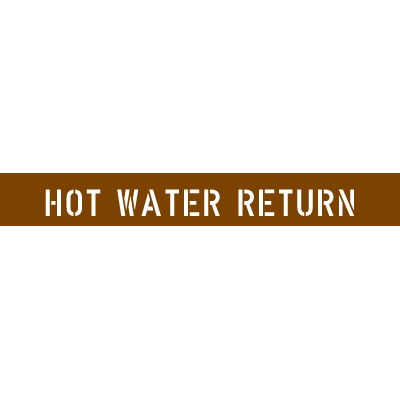 Pipe Stencils - Hot Water Return
