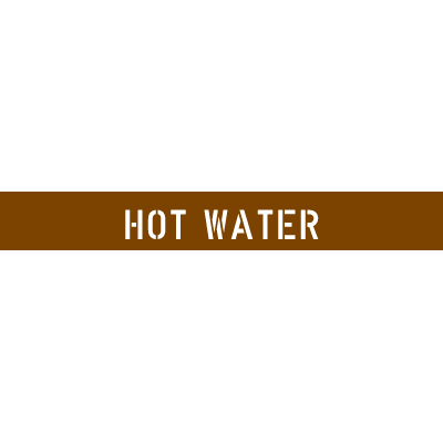 Pipe Stencils - Hot Water