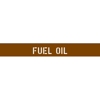 Pipe Stencils - Fuel Oil