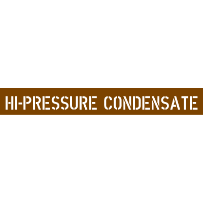 Pipe Stencils - Hi-Pressure Condensate