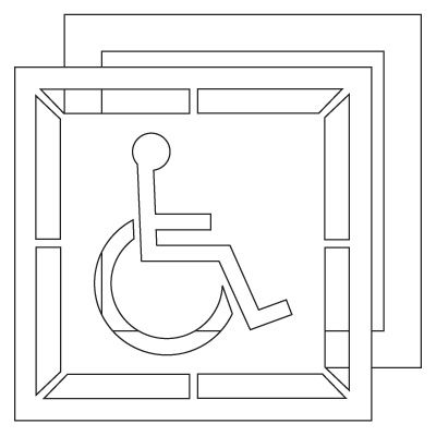 Plastic Graphic Stencils - Handicap Symbol