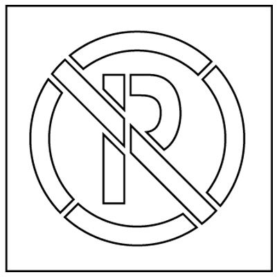 Plastic Graphic Stencils - No Parking Symbol