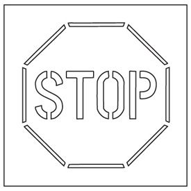 Plastic Graphic Stencils - Stop