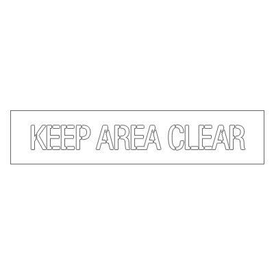 Plastic Stencils - Keep Area Clear