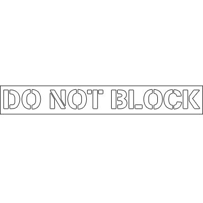 Plastic Word Stencils - Do Not Block
