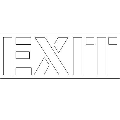 Plastic Word Stencils - Exit