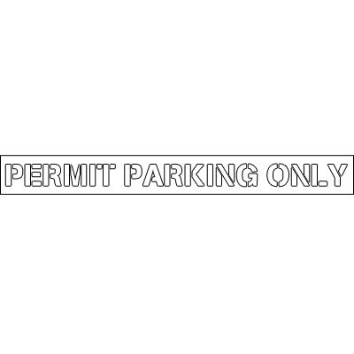 Plastic Word Stencils - Permit Parking Only