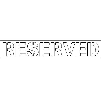 Plastic Word Stencils - Reserved