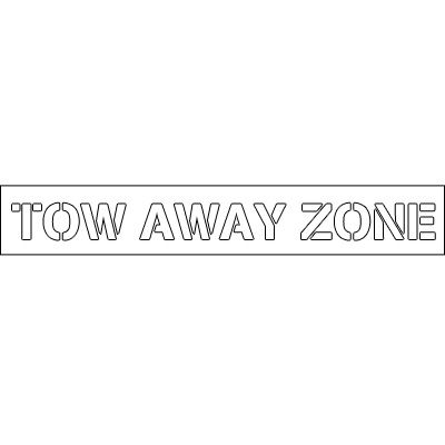 Plastic Word Stencils - Tow Away Zone
