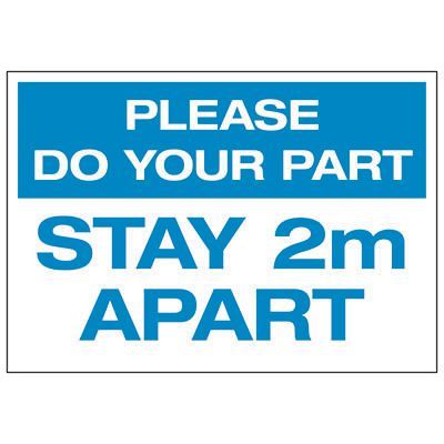 Please Do Your Part Stay 2M Apart Label