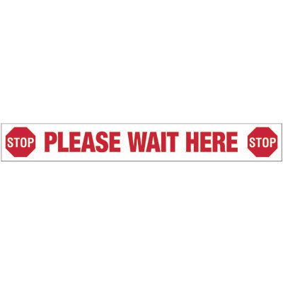 Please Wait Here - Floor Marking Strips