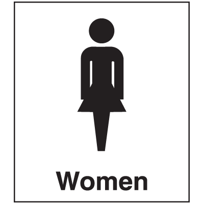 Polished Plastic Office Signs - Women