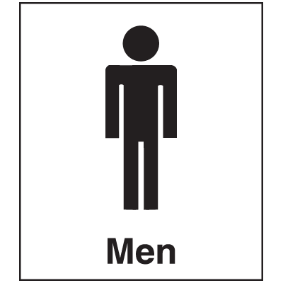 Polished Plastic Office Signs - Men