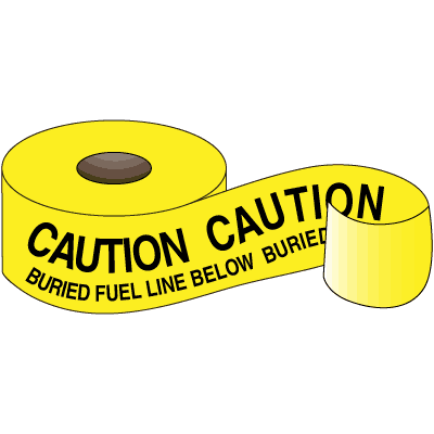 Underground Warning Tape - Caution Buried Fuel Line Below