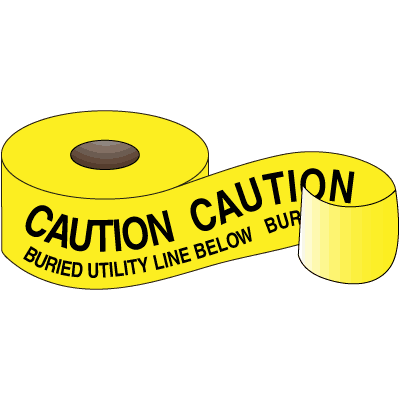 Underground Warning Tape - Caution Buried Utility Line Below