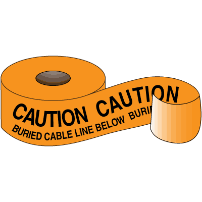 Underground Warning Tape - Caution Buried Cable Line Below
