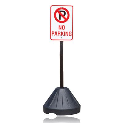 Portable Sign Stanchion - No Parking