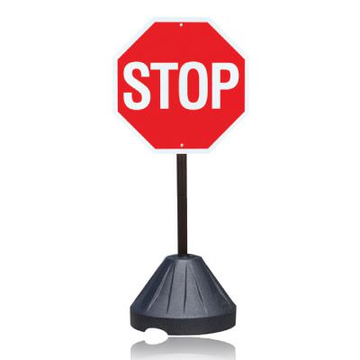 Portable Sign Stanchion - Stop