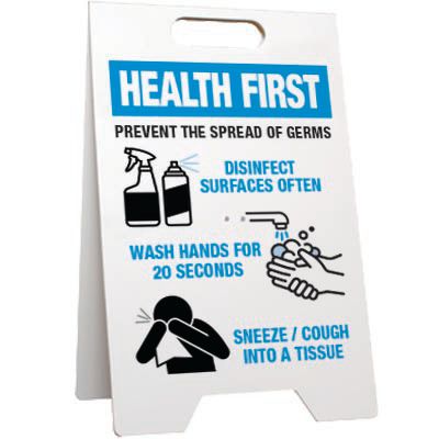 Prevent the Spread of Germs Floor Stand