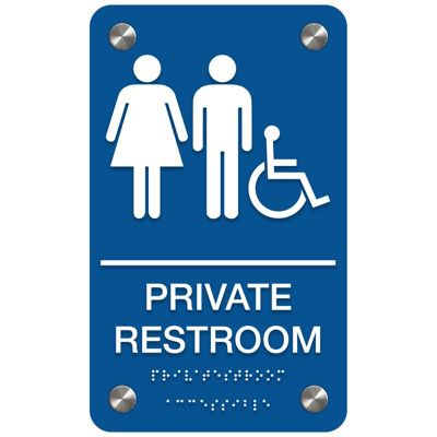 Private Restroom (Accessibility) - Premium ADA Restroom Signs