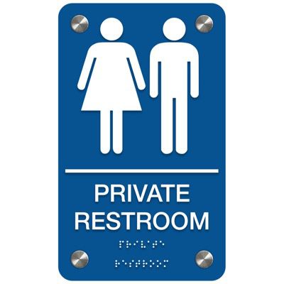 Private Restroom - Premium ADA Restroom Signs
