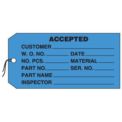 Production Control Tags - Accepted